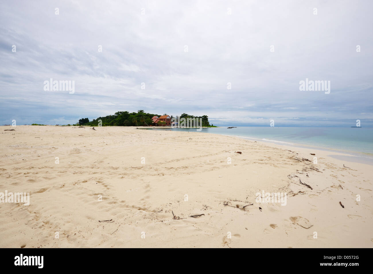 Selingan Island Beach et centre d'élevage de tortues ; parc des îles des Tortues, Sabah, Bornéo Banque D'Images