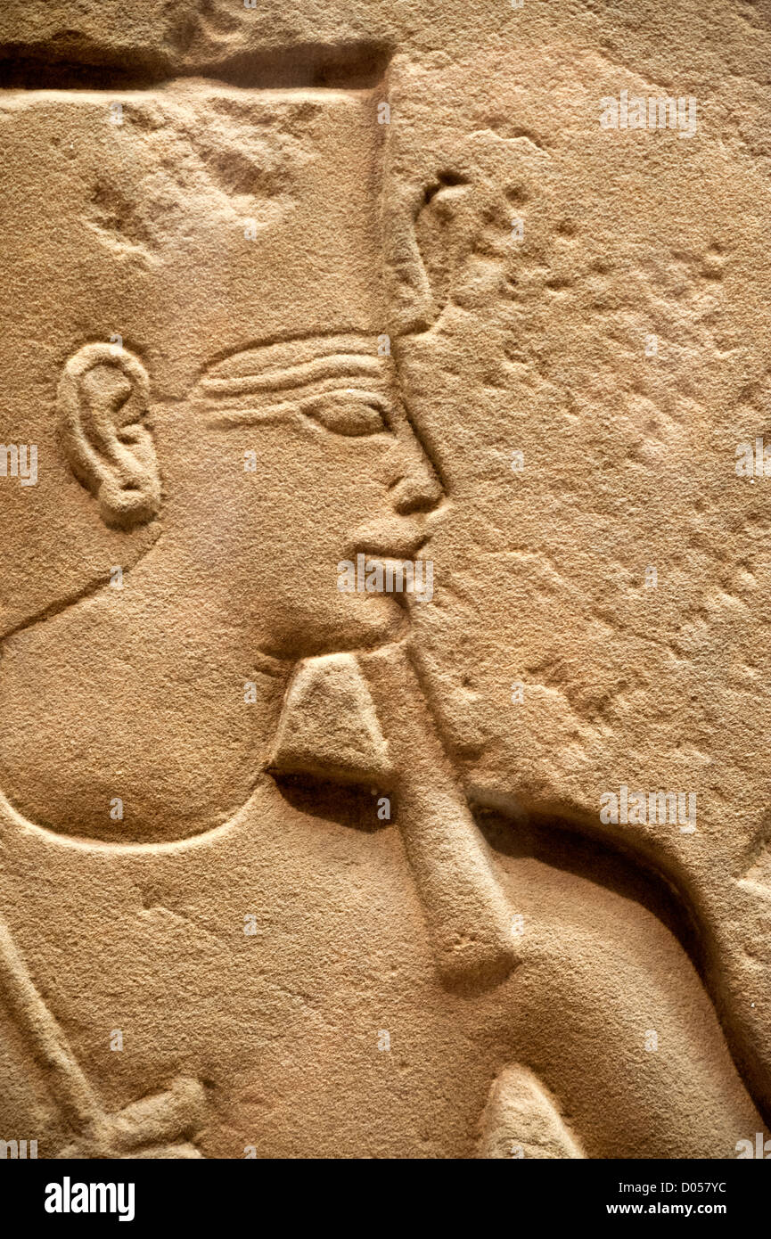 Portrait de secours de pharaon égyptien Ramsès II Banque D'Images