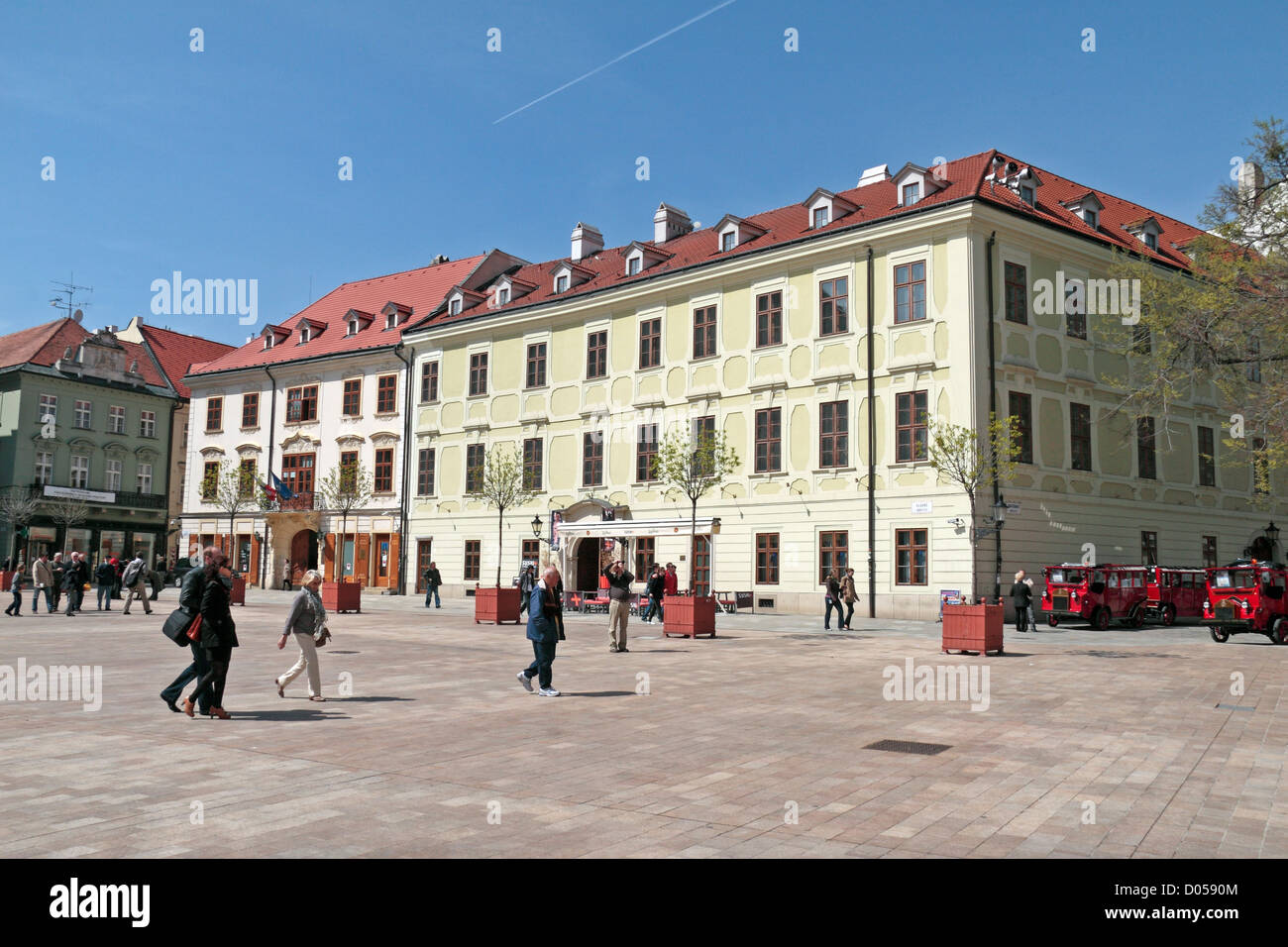 Vue générale de la place principale, Hlavne namestie, Vieille Ville, Bratislava, Slovaquie Banque D'Images