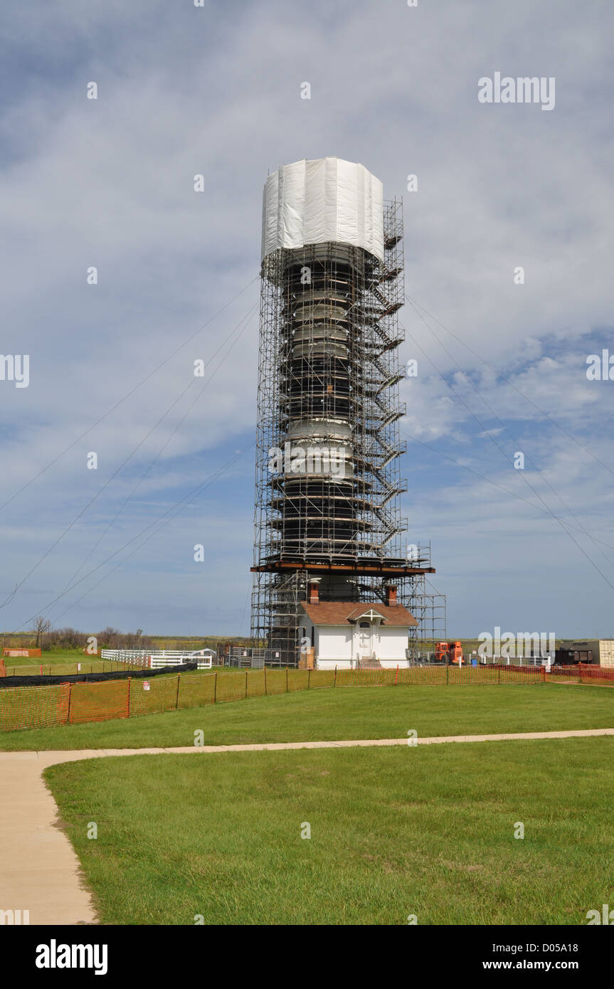 Restauration de l'Bodie Island Lighthouse. Banque D'Images