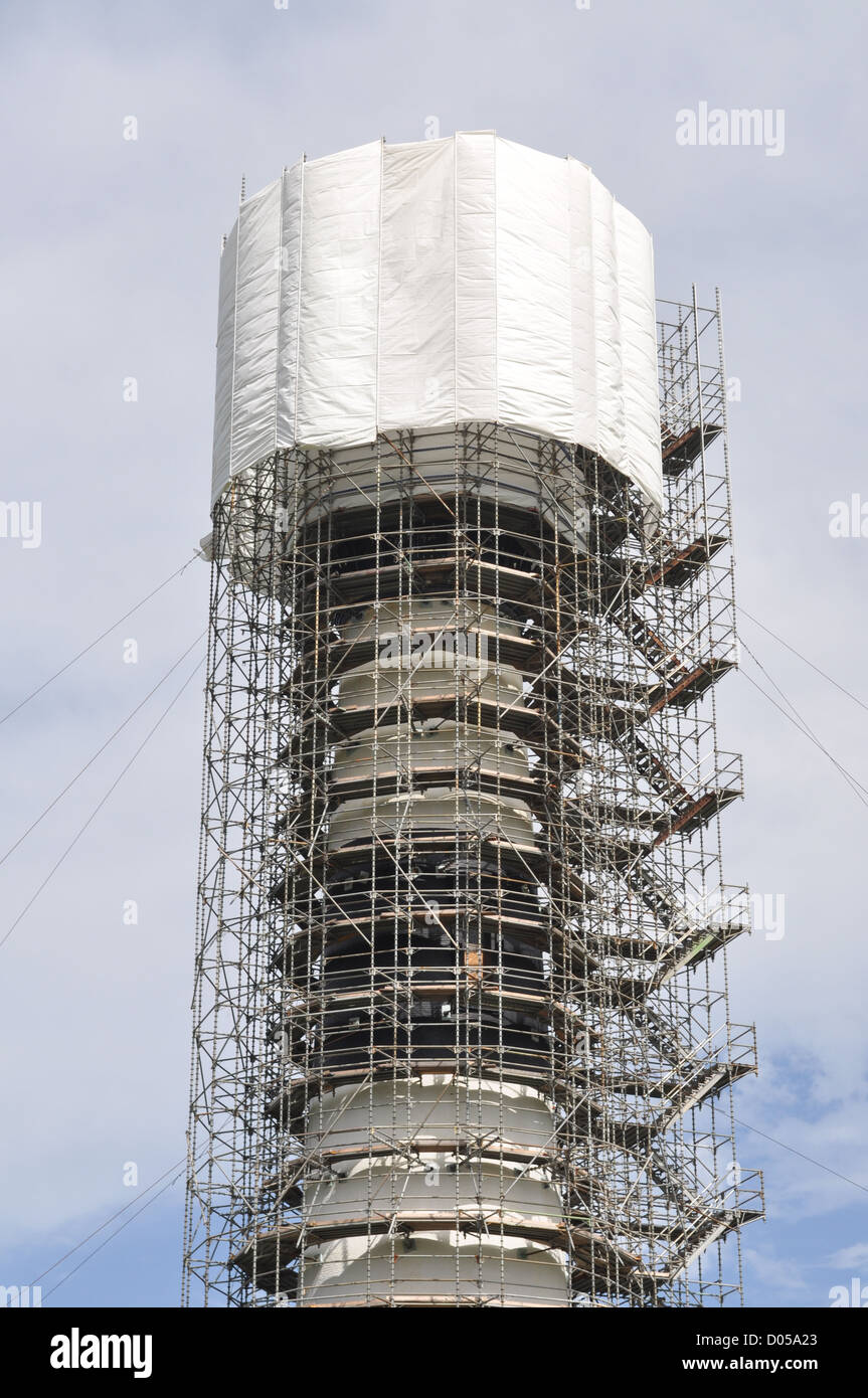Restauration de l'Bodie Island Lighthouse. Banque D'Images