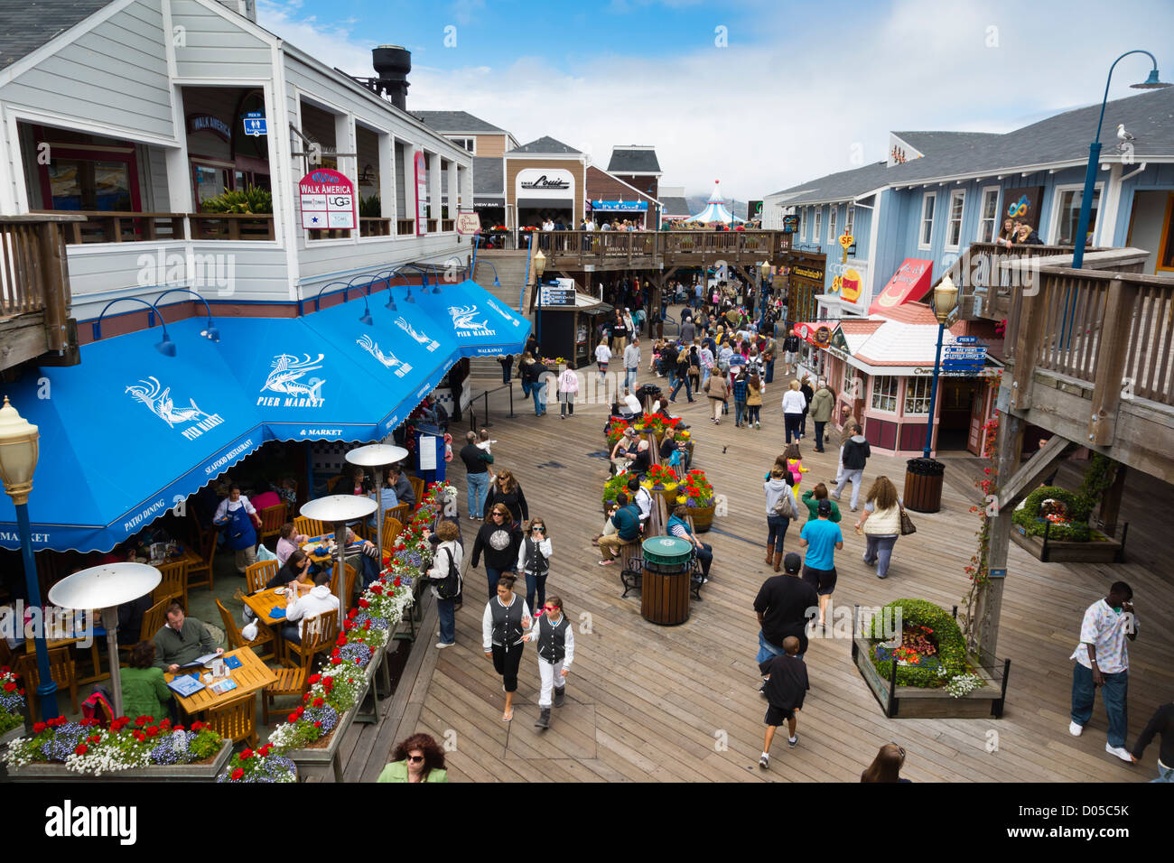 San Francisco - Fisherman's Wharf, Pier 39. Banque D'Images