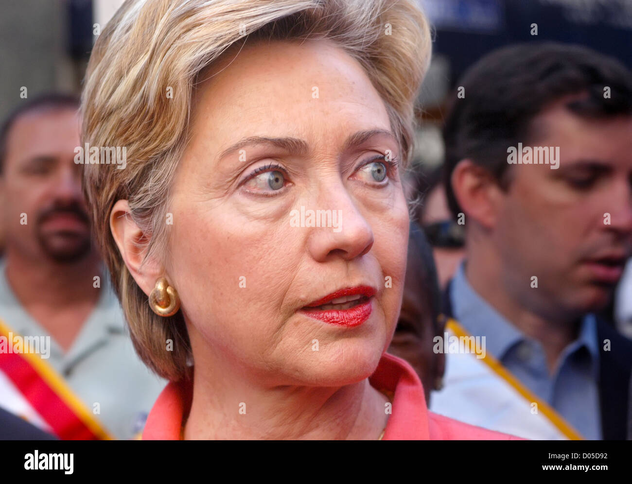 Le sénateur Hillary Rodham Clinton au défilé de la fête du Travail. © Stacy Walsh Rosenstock Banque D'Images