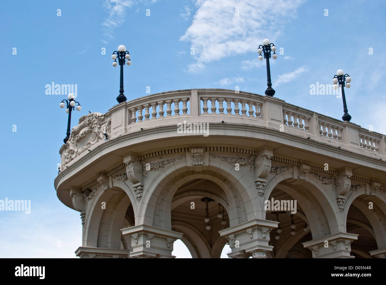 Terrasse de l'ancien bâtiment Banque D'Images