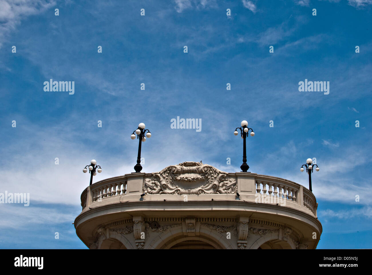 Terrasse de l'ancien bâtiment Banque D'Images