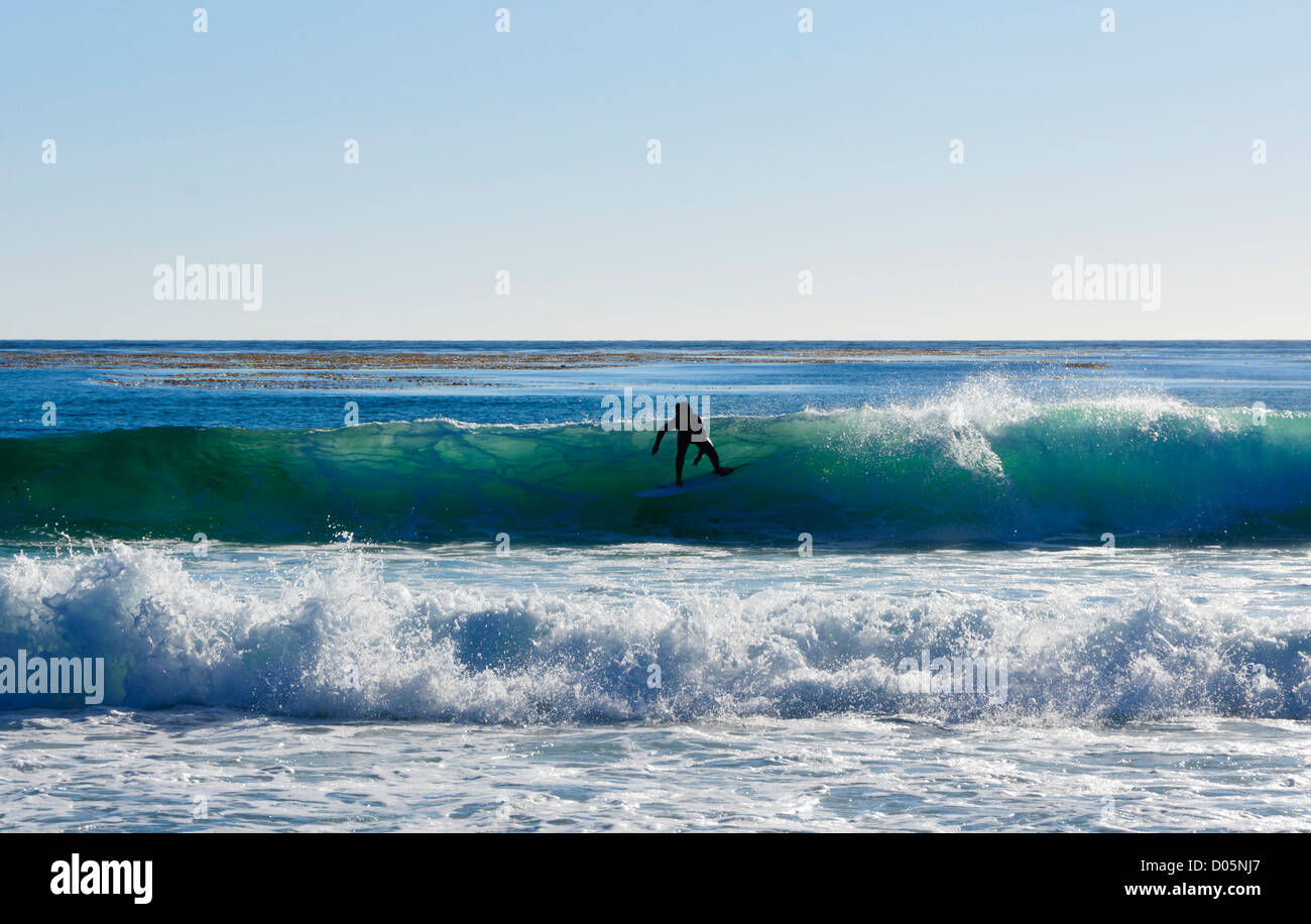 Carmel-by-the-Sea, Californie - surfeur. Banque D'Images