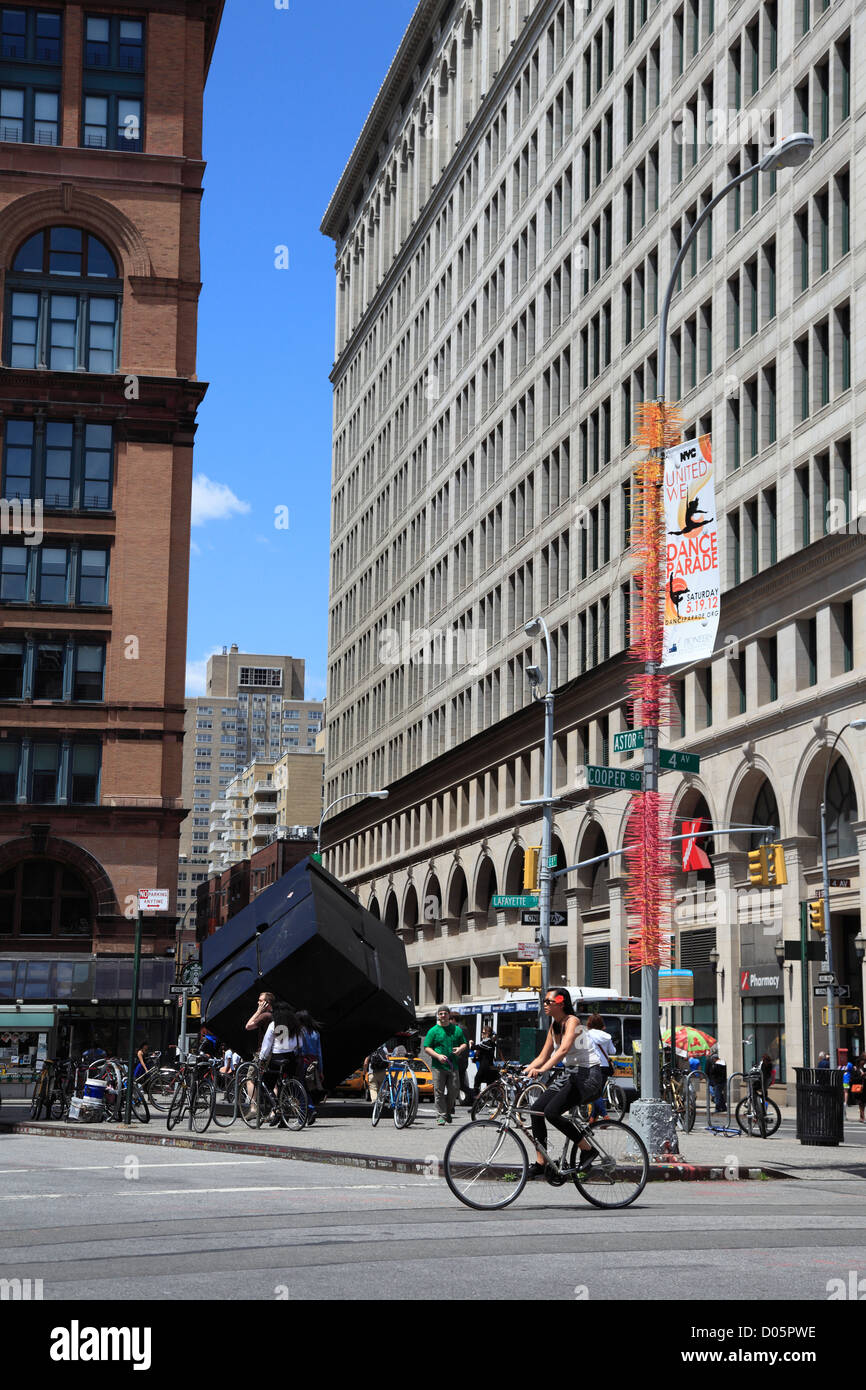 Cube Astor Place, l'Alamo, Astor Place, Greenwich Village, Manhattan, New York City, USA Banque D'Images