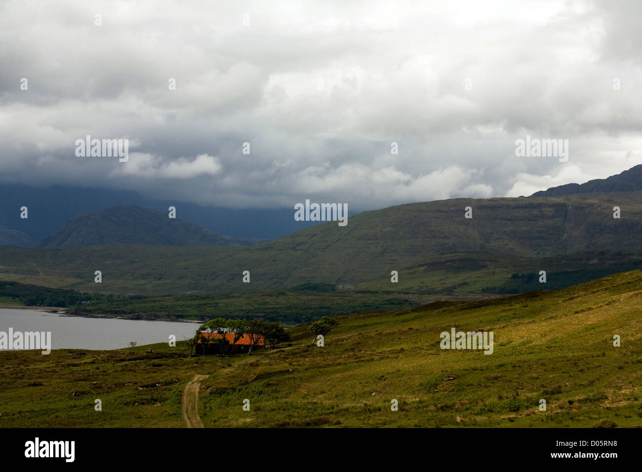 Vestiges d'un village de la croft Suisnish près de Torrin Broadford Isle of Skye Ecosse Banque D'Images