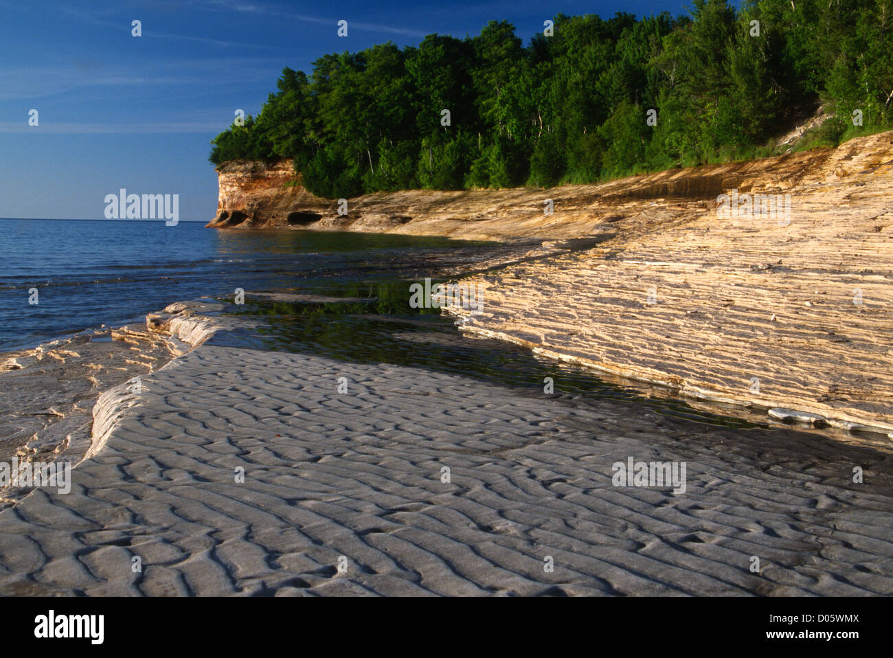 Le ruisseau Mosquito, le lac Michigan Banque D'Images