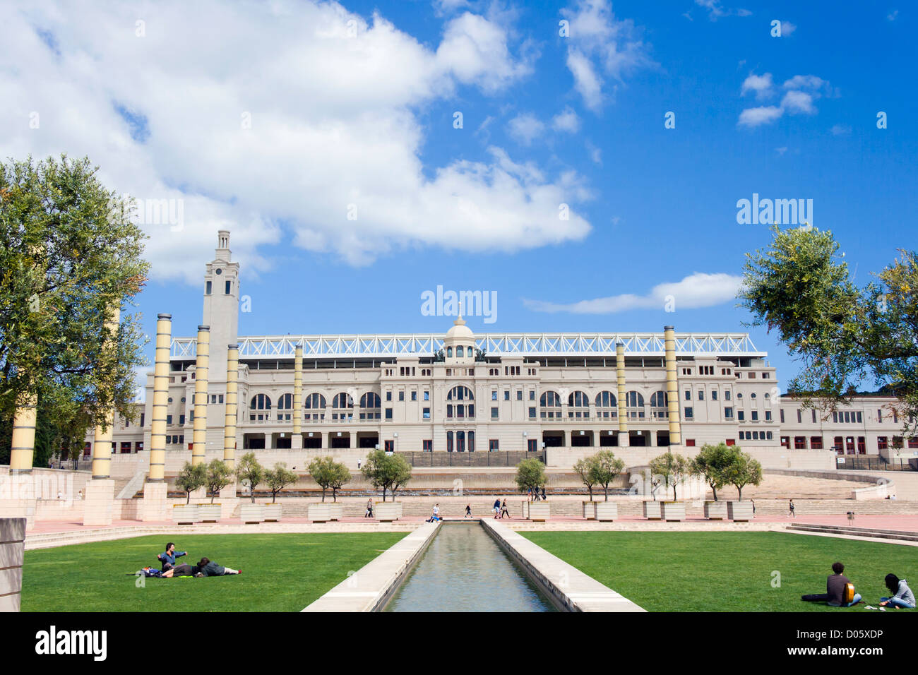 Barcelone, Espagne. Estadi Olimpic de Montjuic site de jeux olympiques de 1992 Banque D'Images