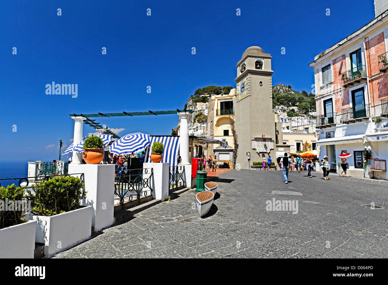 Piazza Ignazio Ciero, Capri, Campanie, Italie Banque D'Images