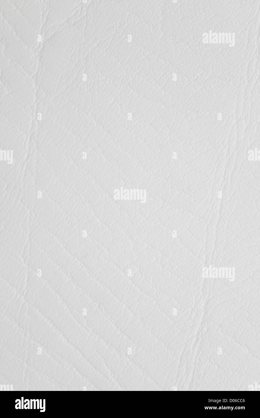 Fond en cuir blanc, texture pattern bruts naturels Banque D'Images