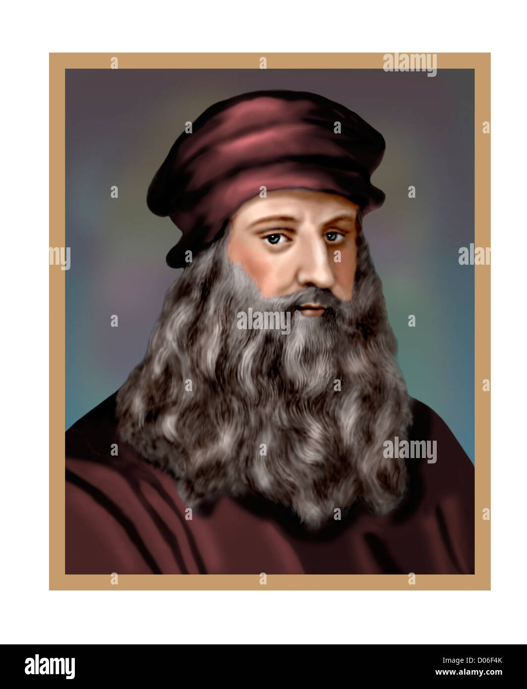 Léonard de Vinci 1452 1519 peintre sculpteur architecte ingénieur italien Banque D'Images