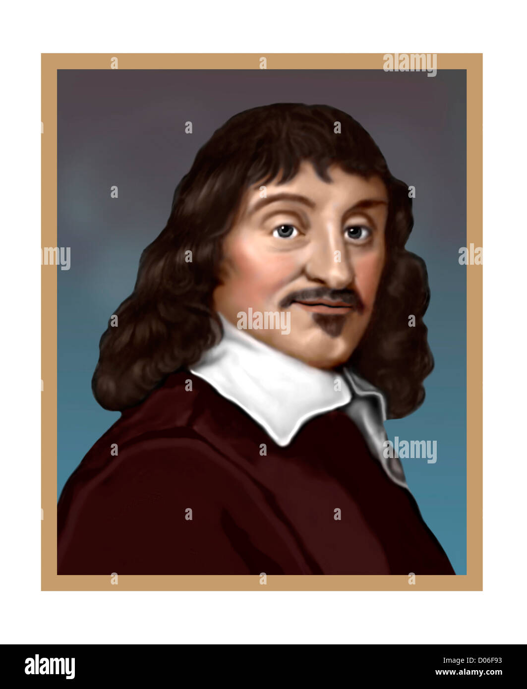 René Descartes Mathématicien, philosophe français 1650 1596 Banque D'Images