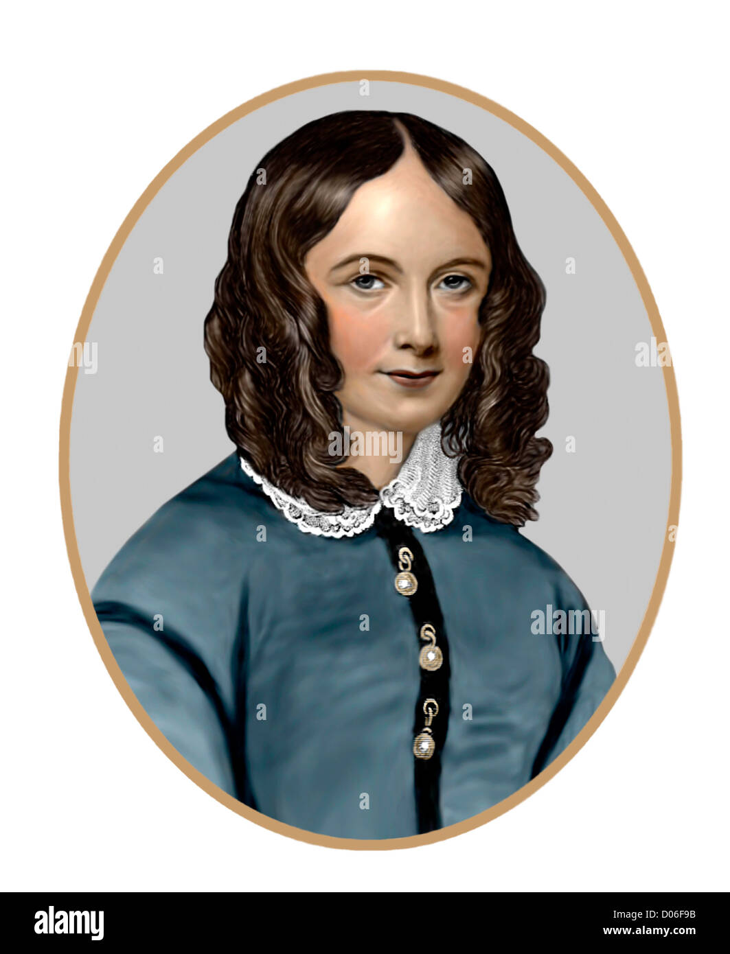 Elizabeth Barrett Browning 1806 1861 poète anglais Banque D'Images