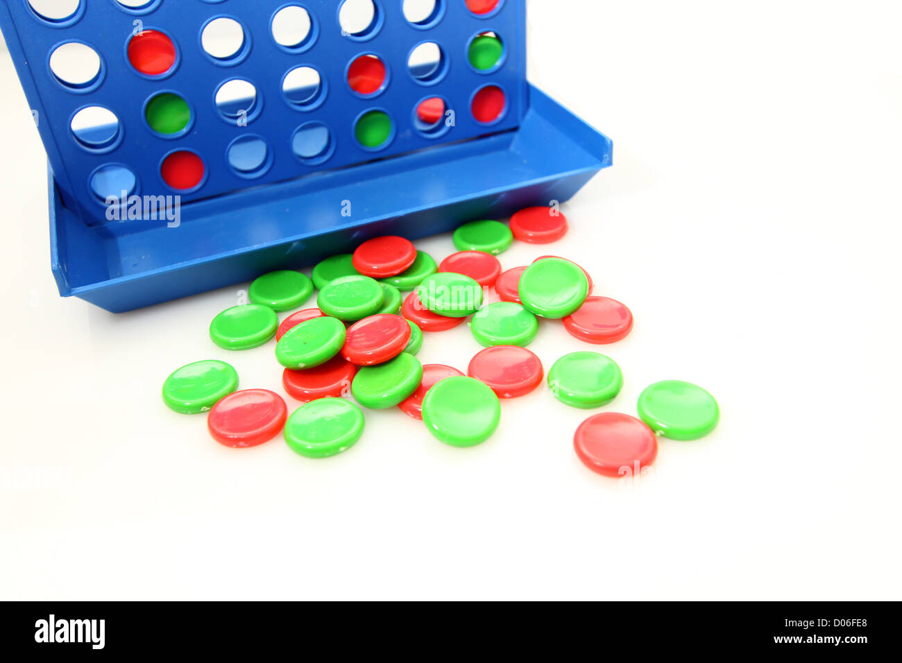 4 dans une partie de bingo en ligne isolé sur fond blanc Banque D'Images