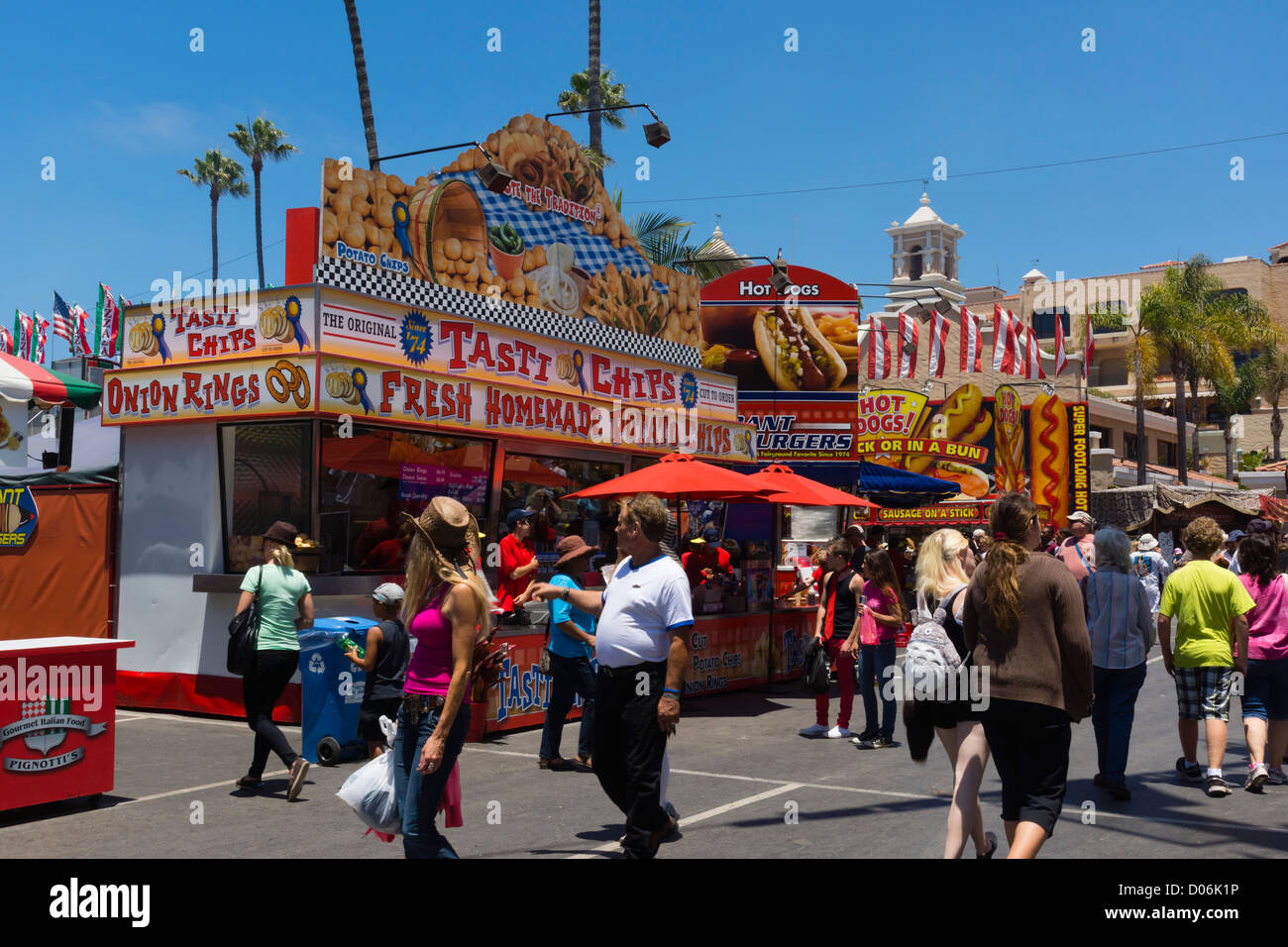 Foire du Comté de San Diego, Californie - restauration rapide. Banque D'Images