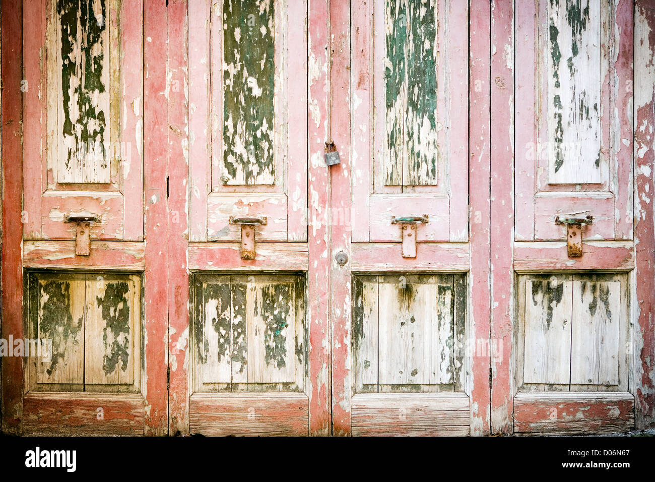 Ancien garage Door - Taormina, Sicile, Italie Banque D'Images
