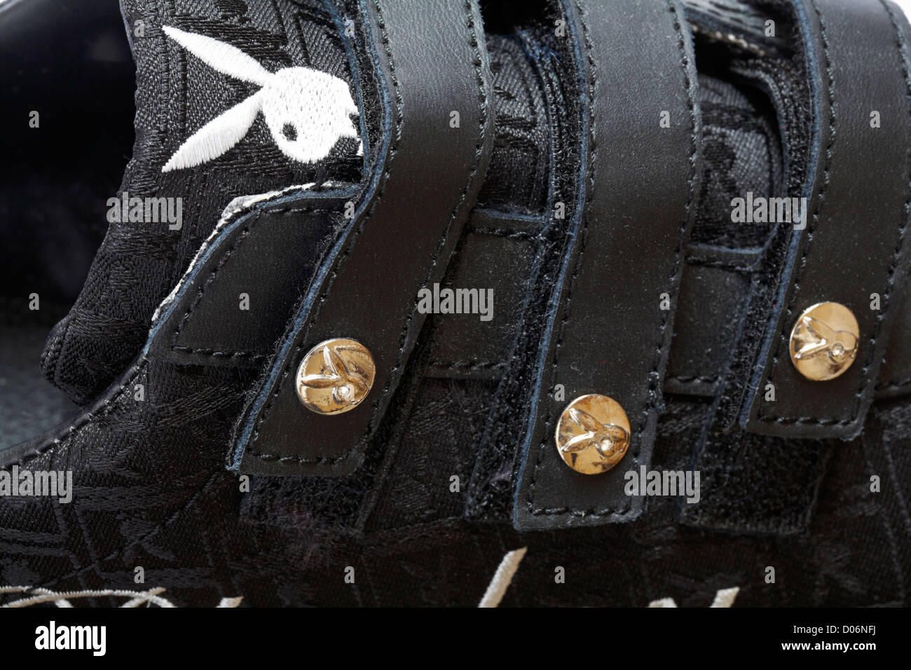 Close up de détail sur Playboy shoes Banque D'Images