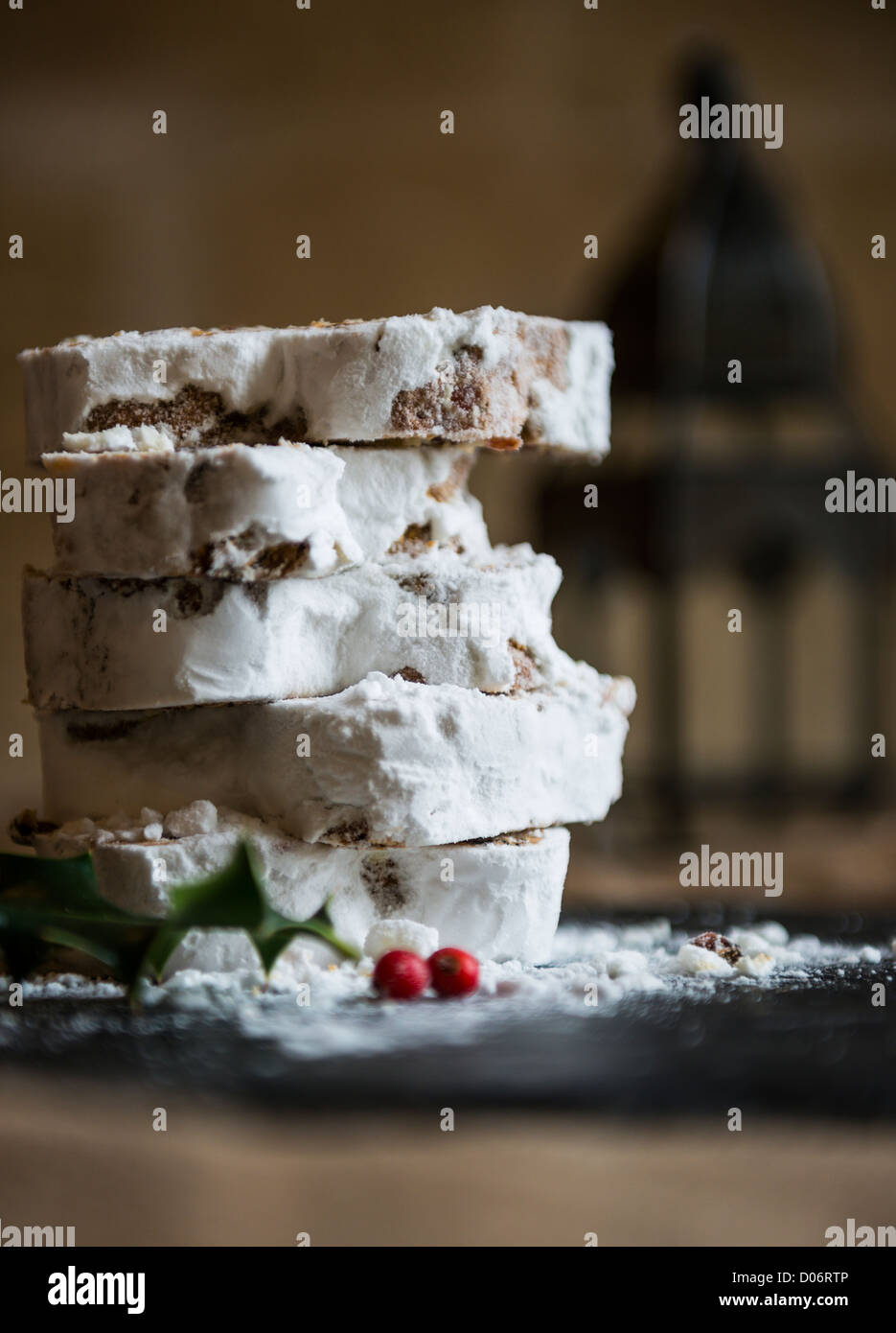 Gâteau Stollen de Noël Banque D'Images