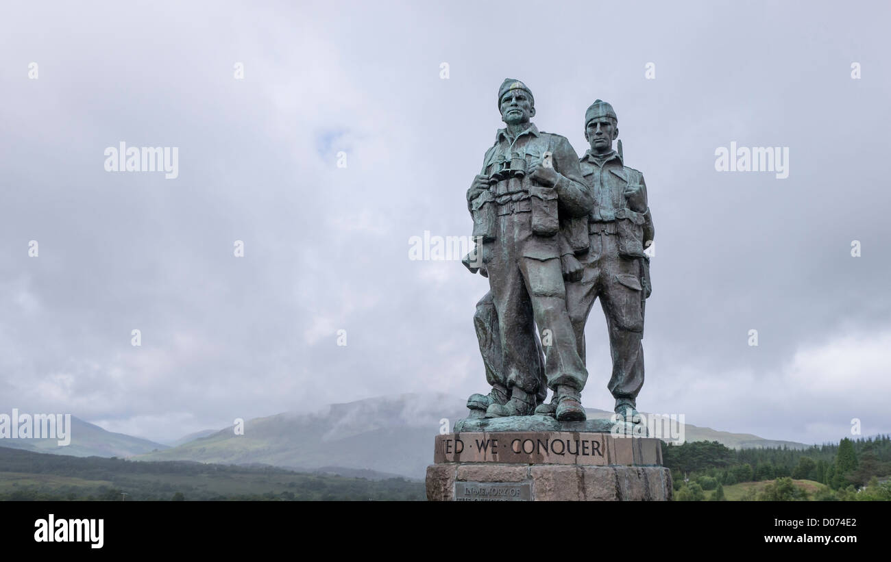 Le Mémorial Commando près de Spean Bridge, en Écosse. Il est dédié à l'original COMMANDOS BRITANNIQUES PENDANT LA SECONDE GUERRE MONDIALE. Banque D'Images
