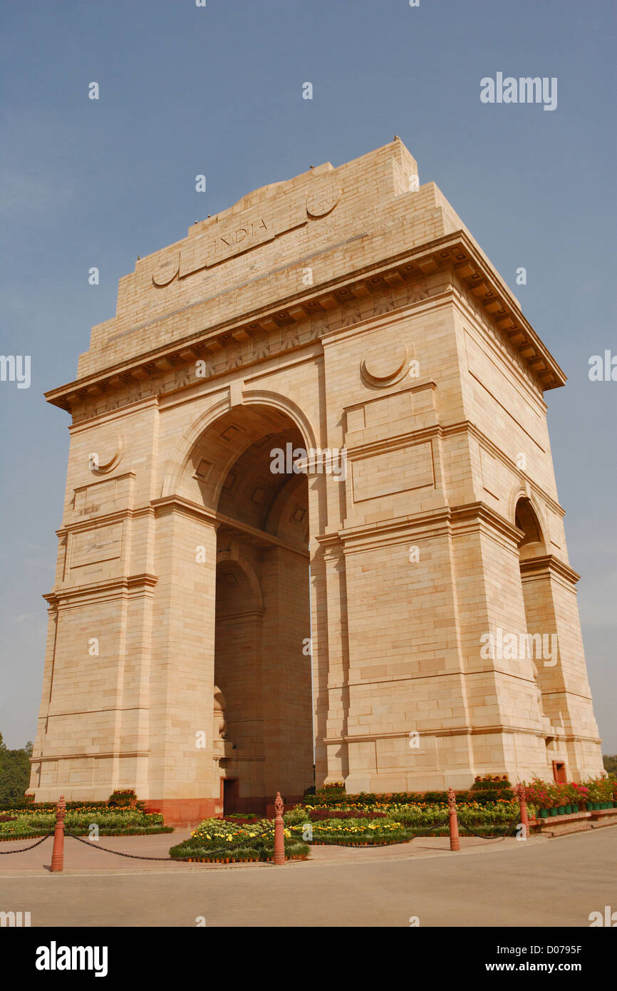 La porte de l'Inde, New Delhi, Inde. Banque D'Images