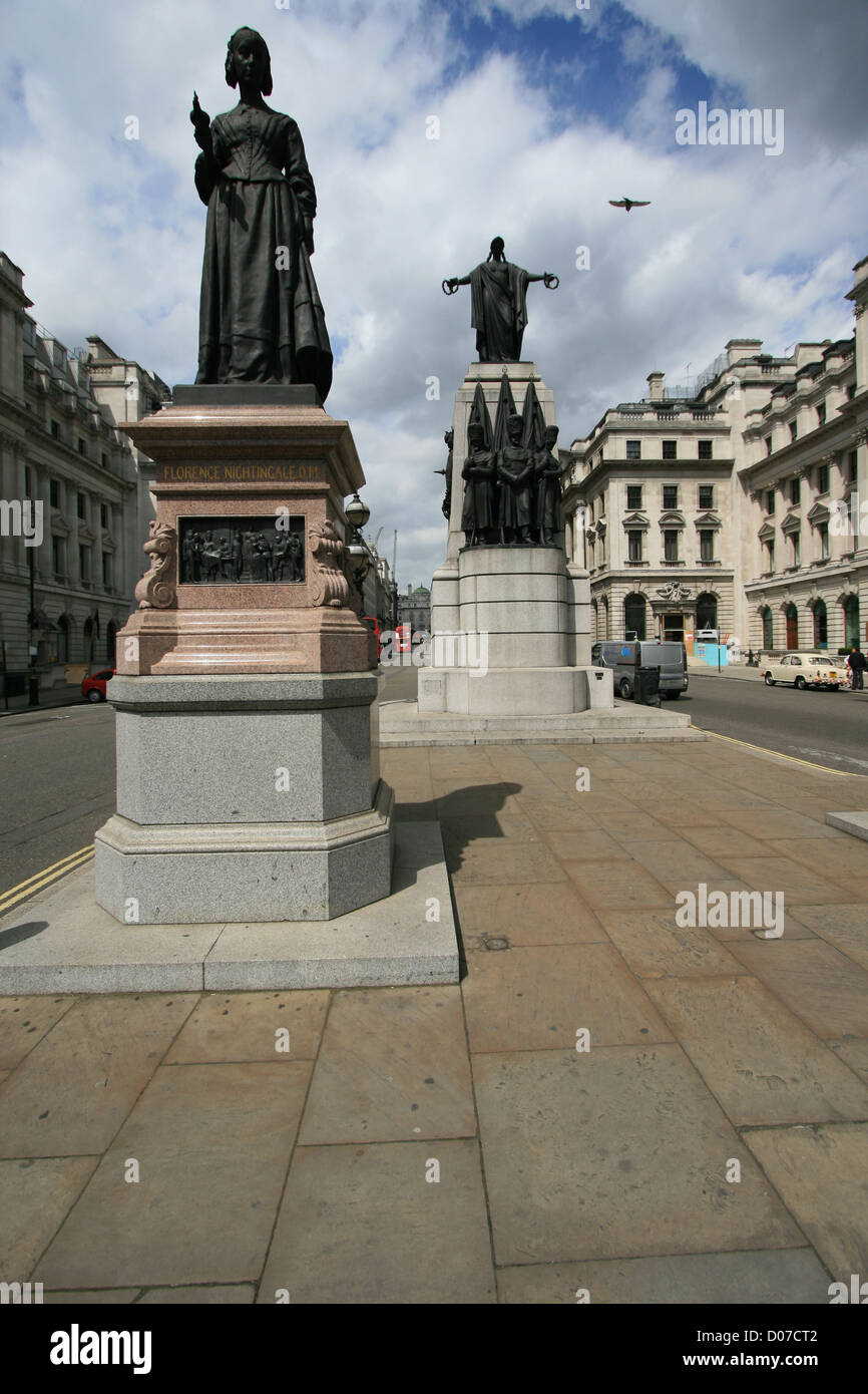 Statue de Florence Nightingale et Mémorial de la guerre de Crimée Banque D'Images
