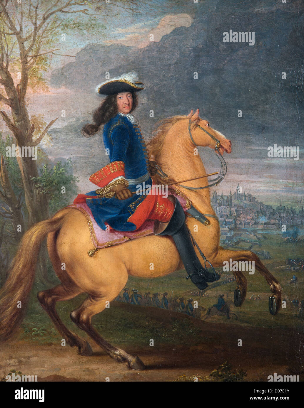 En 1674, Besançon siège mis à Louis XIV (1638-1715) ROI FRANCE PEINTURE VAN DER MEULEN LA CHAMBRE DE MADAME DE MAINTENON CHÂTEAU DE Banque D'Images