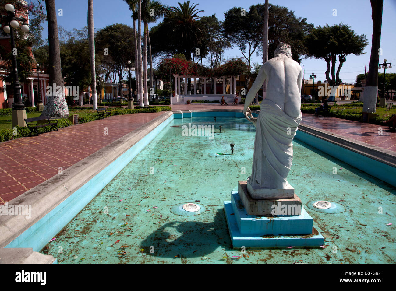 La Plaza de Barranco, la plaza municipal de Lima (Pérou), l'bohème de Barranco. Banque D'Images