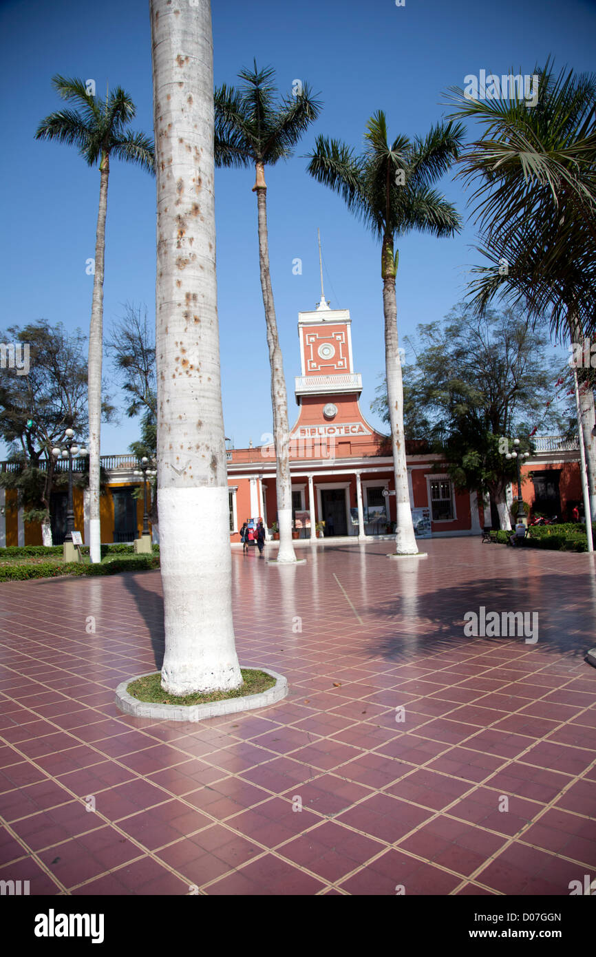 La Plaza de Barranco, la plaza municipal de Lima (Pérou), l'bohème de Barranco. Banque D'Images