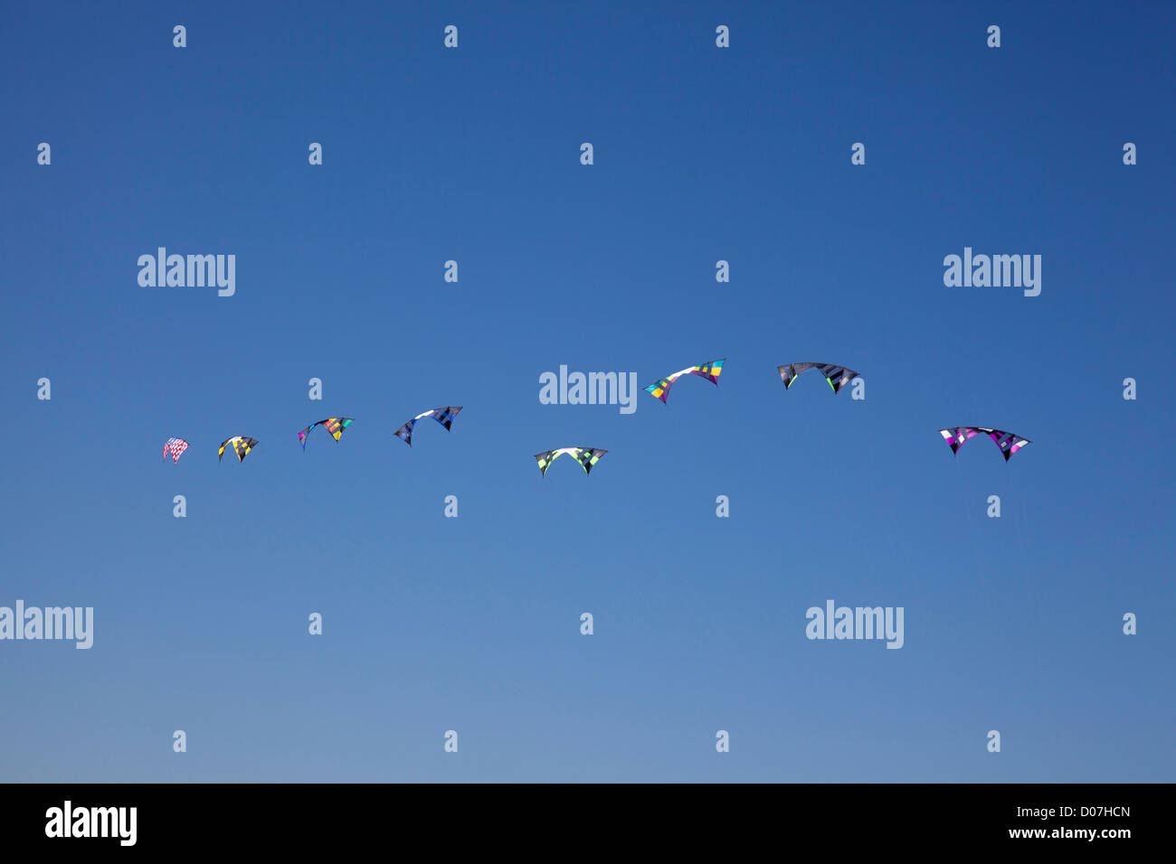 WA, Long Beach, Festival International de Cerf-volant, Quad line sur roues Banque D'Images