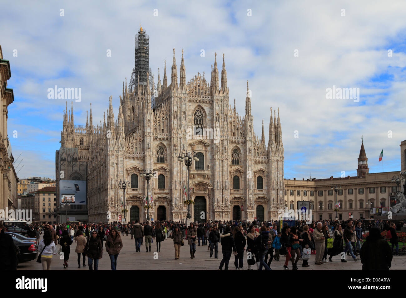 Le Duomo et la Piazza Duomo, Milan, Italie, Europe. Banque D'Images