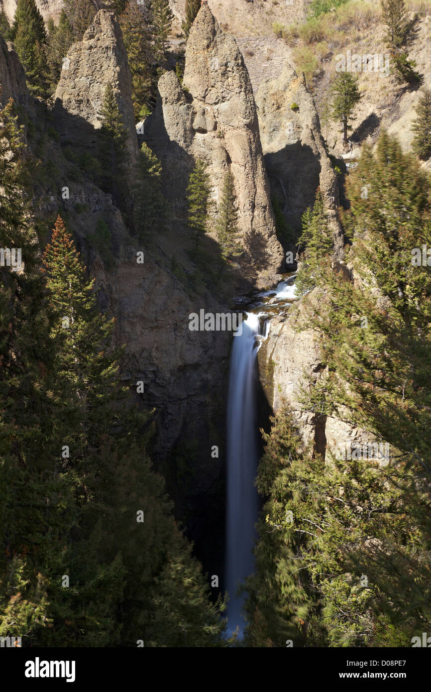 Tower Falls, parc national de Yellowstone, Wyoming, USA Banque D'Images