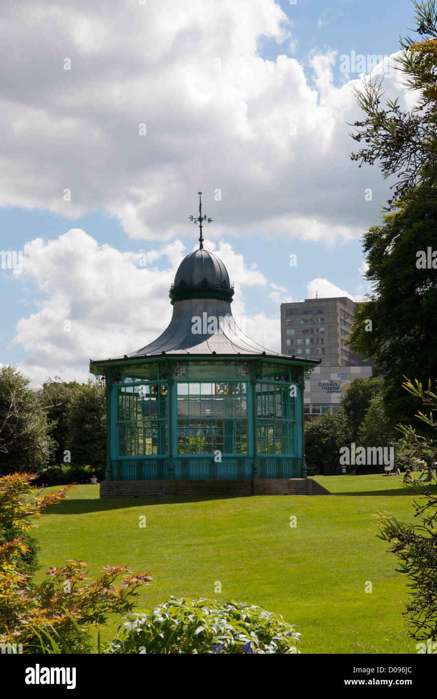 Le kiosque, Weston Park, Sheffield, South Yorkshire, Angleterre. Banque D'Images