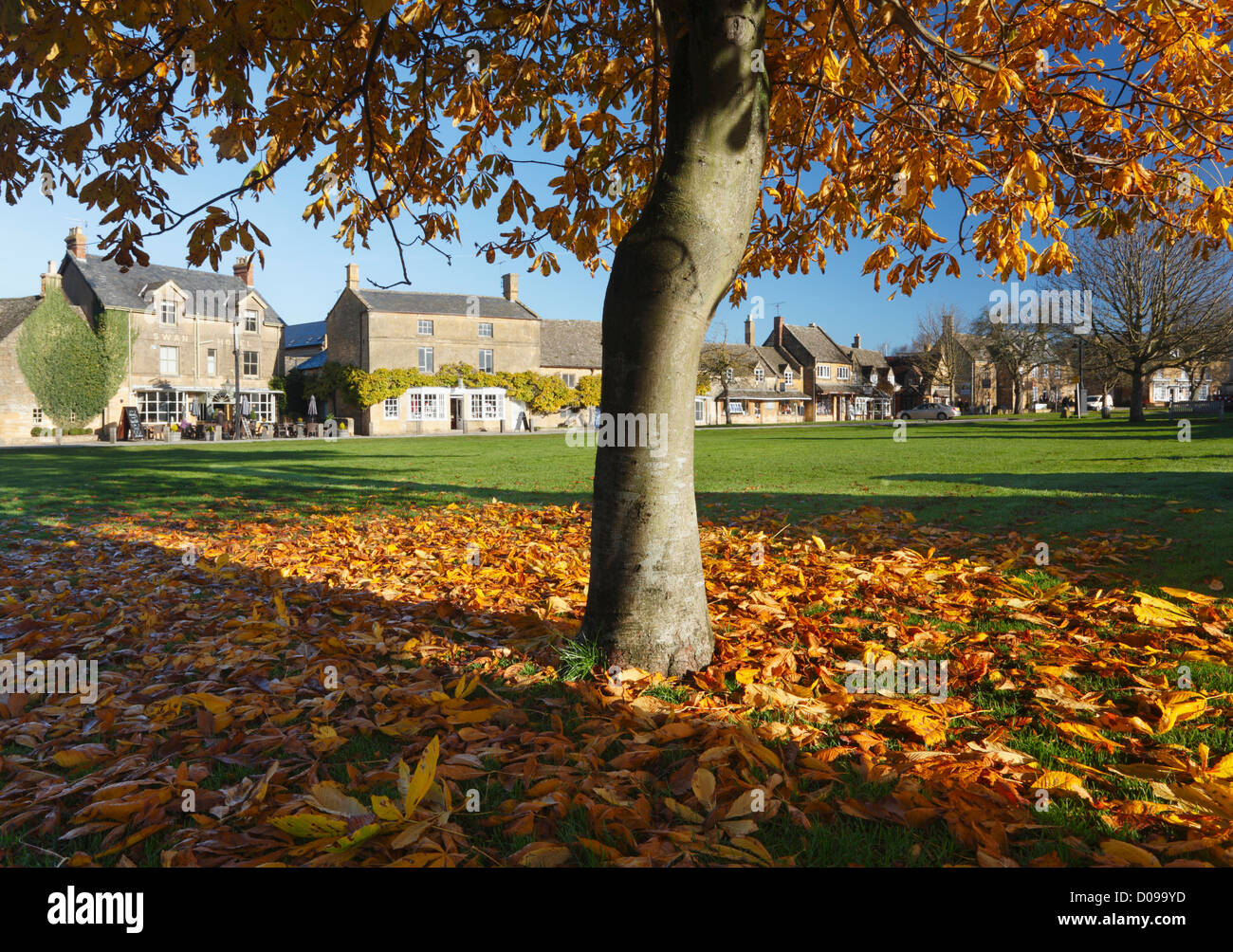 Village de Broadway, les Cotswolds. Worcestershire, Angleterre, Royaume-Uni. Banque D'Images