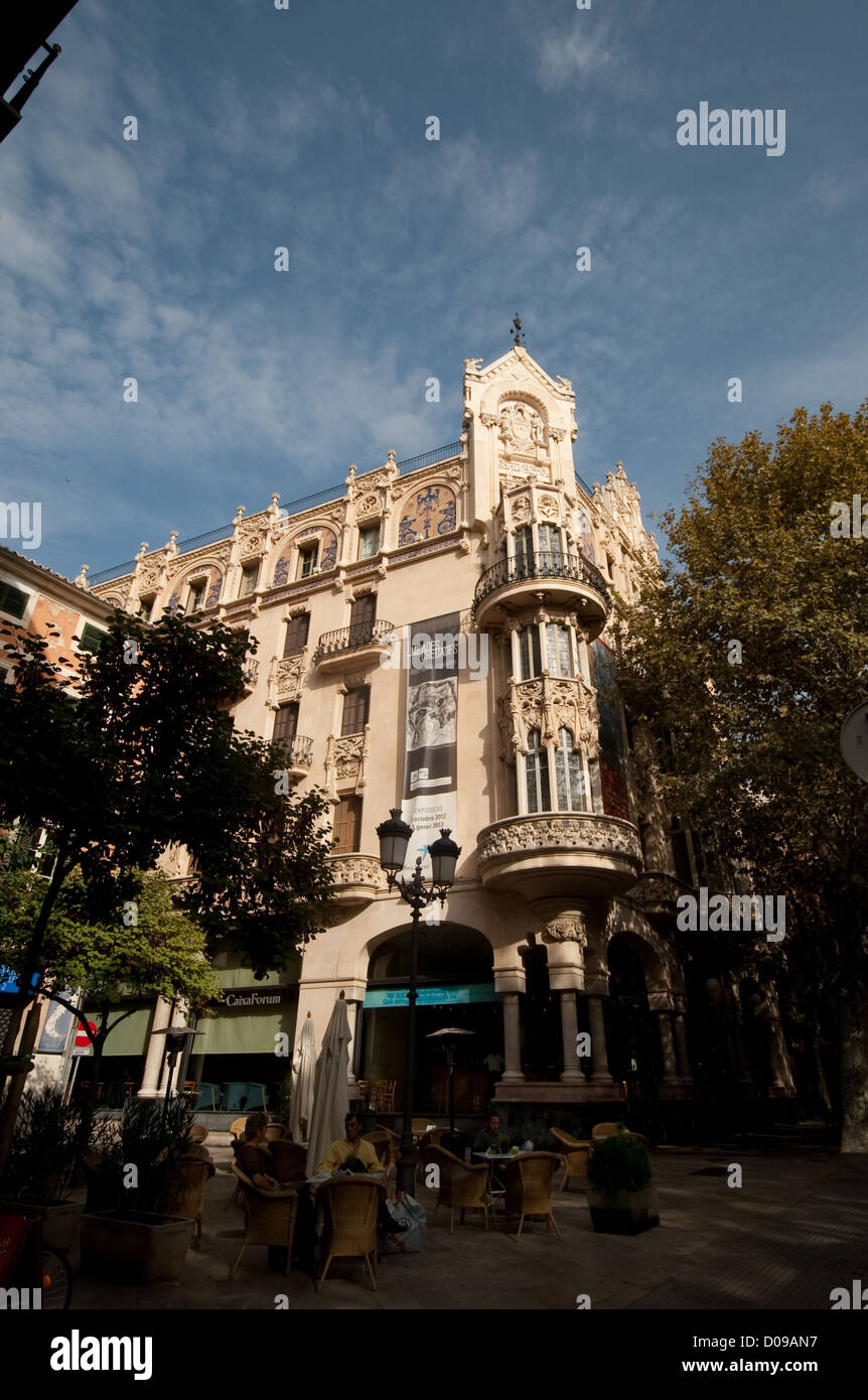 Maison de style art nouveau, Palma de Mallorca, Espagne Banque D'Images