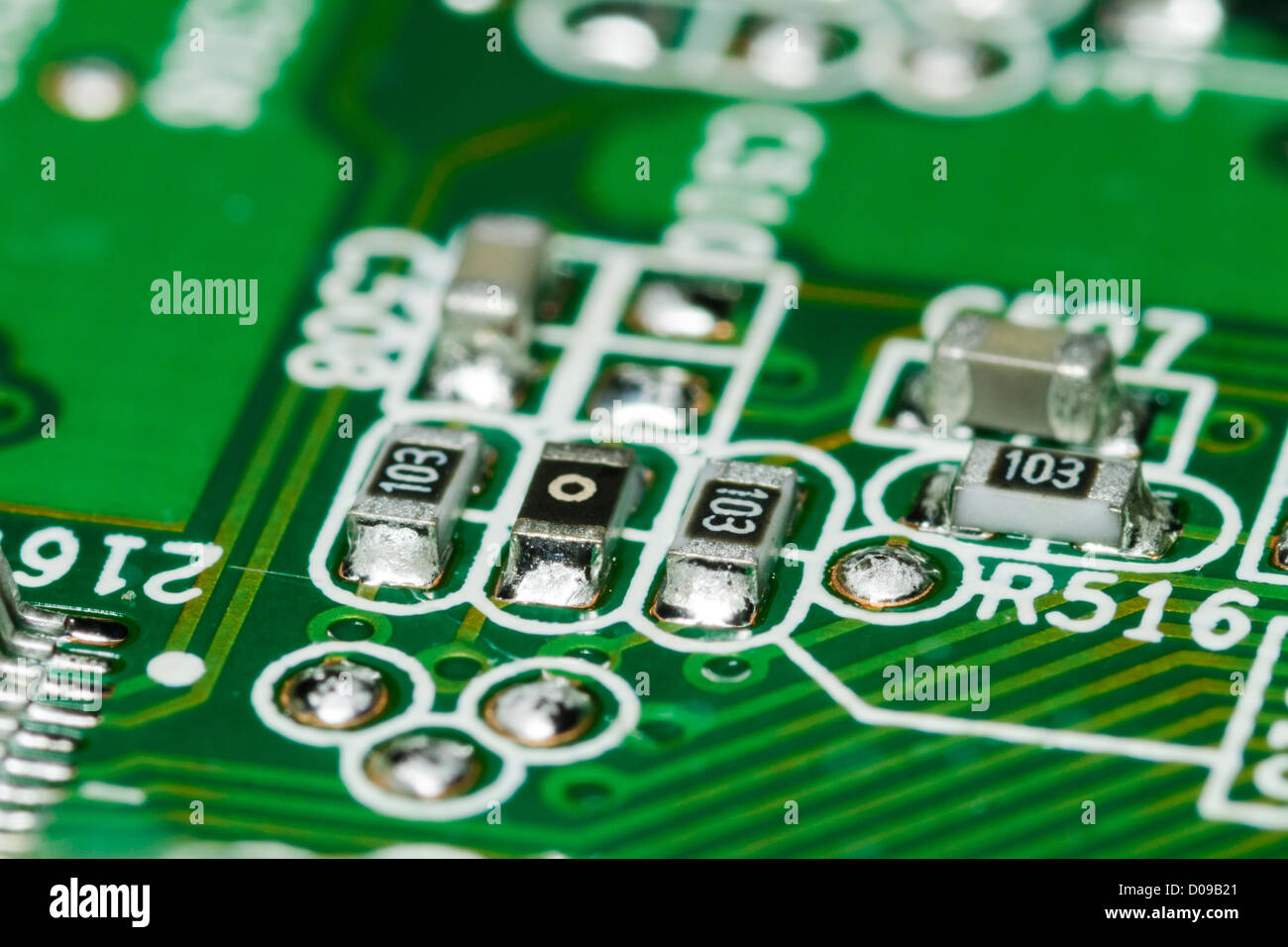Macro photo d'une carte circuit Banque D'Images