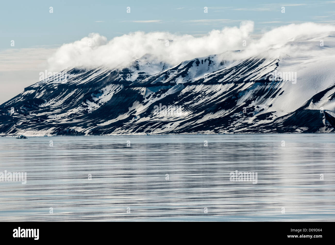 Le détroit d'Hinlopen, archipel du Svalbard, Norvège Banque D'Images