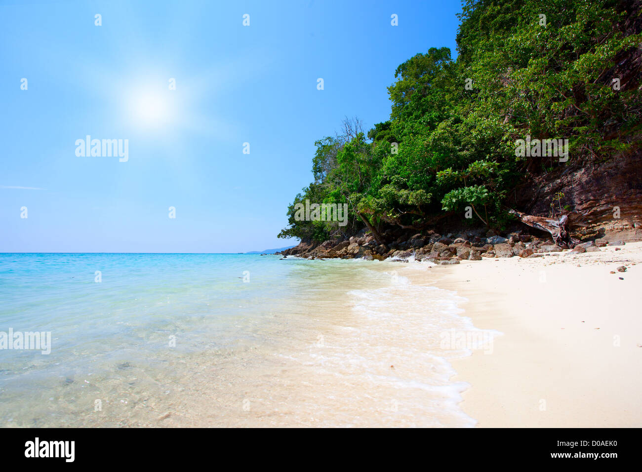 Photo de paysage de la plage de l'île tranquille Banque D'Images