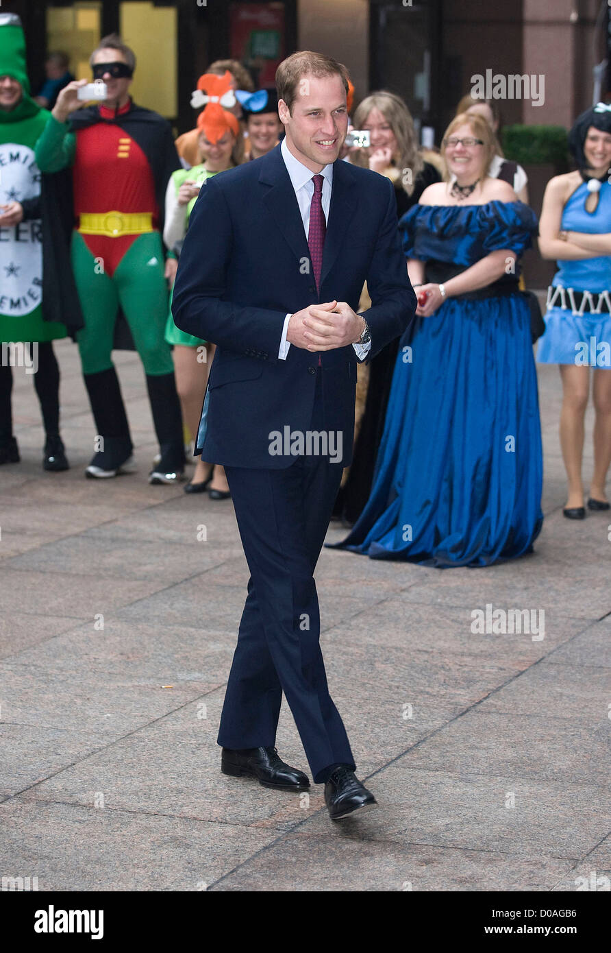 Le prince William La 18e édition de la journée caritative ICAP LONDRES, ANGLETERRE - 08.12.10 Banque D'Images