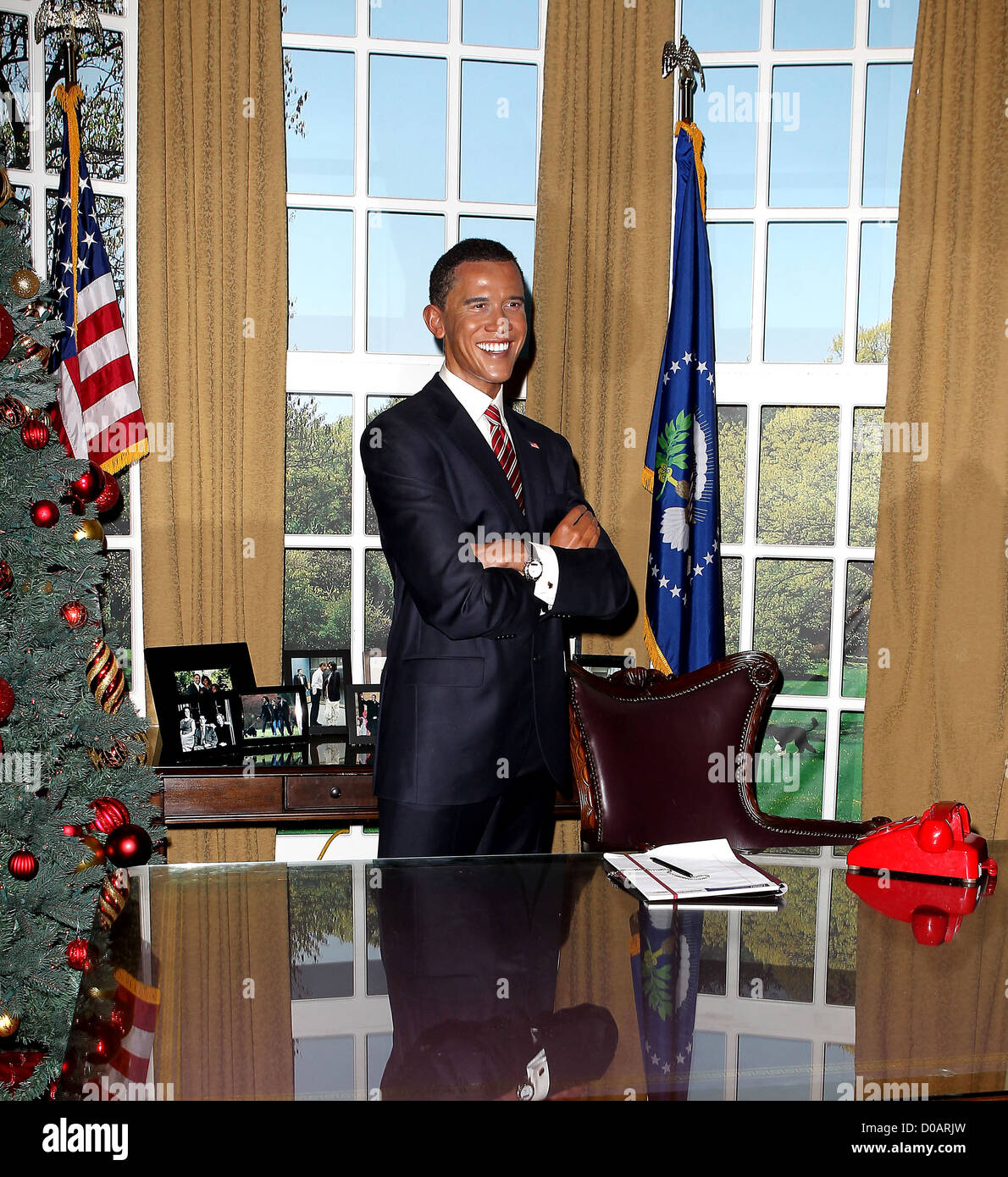 Le président Barak Obama figure en cire chez Madame Tussauds au Venetian Resort Casino. Las Vegas, Nevada - 09.12.10 Banque D'Images