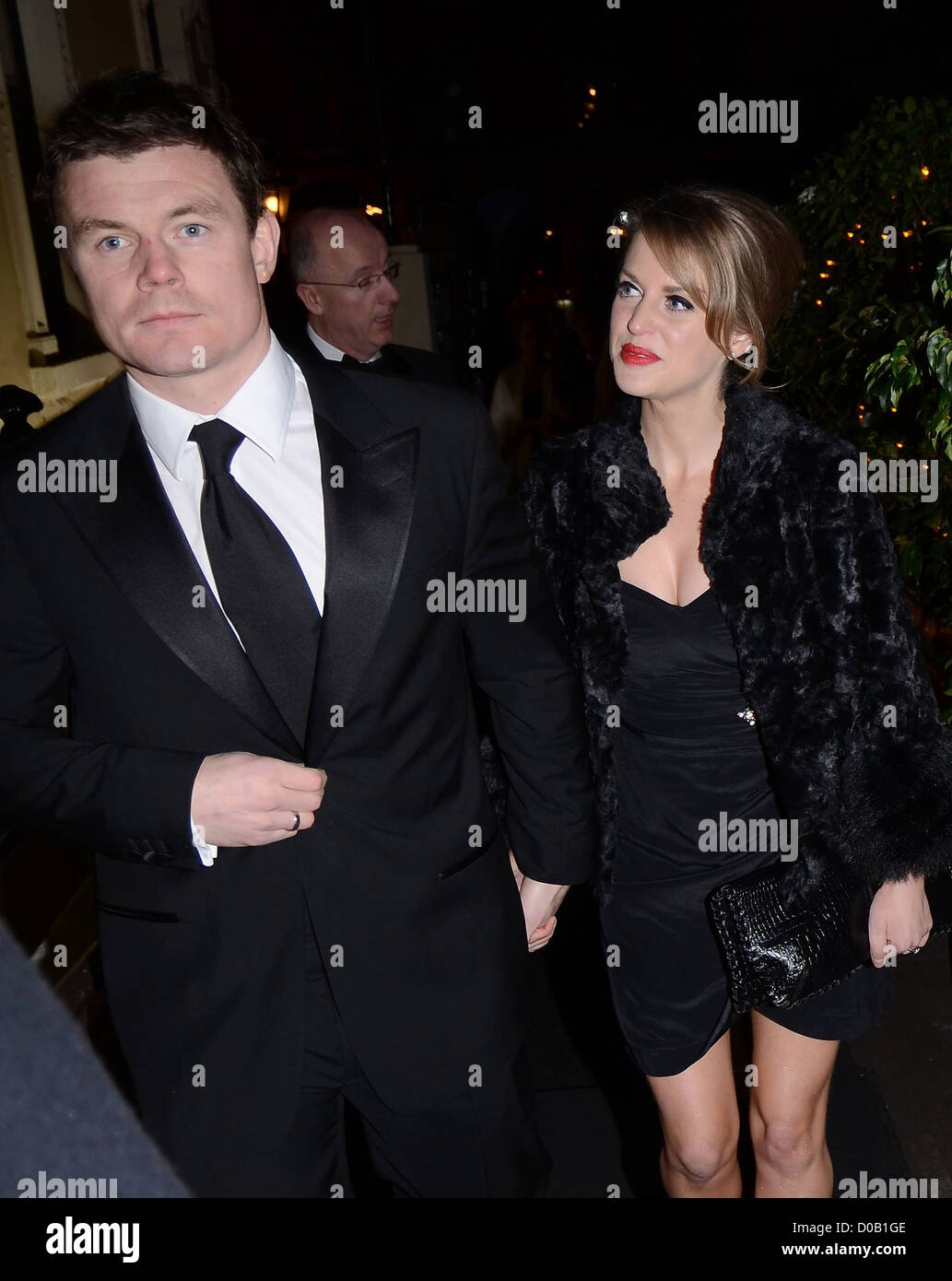 Brian O'Driscoll, Amy Huberman, à l'Irlandais Bord Gais Energy Book Awards 2010 qui a eu lieu à la Mansion House, Dublin - Arrivées Banque D'Images