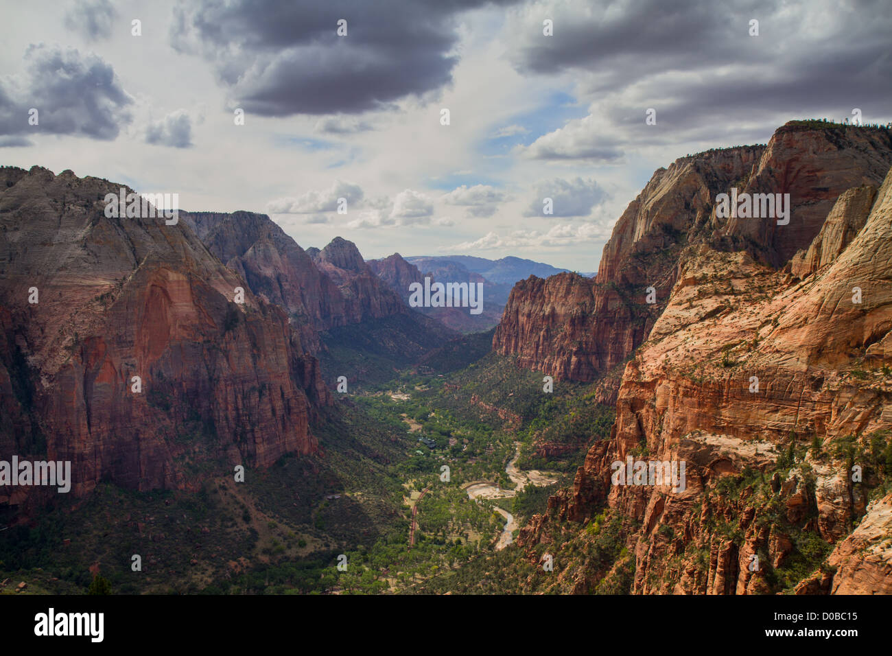 Panorama de la sion Ntional Park vu de Angels Landing, South Africa Banque D'Images
