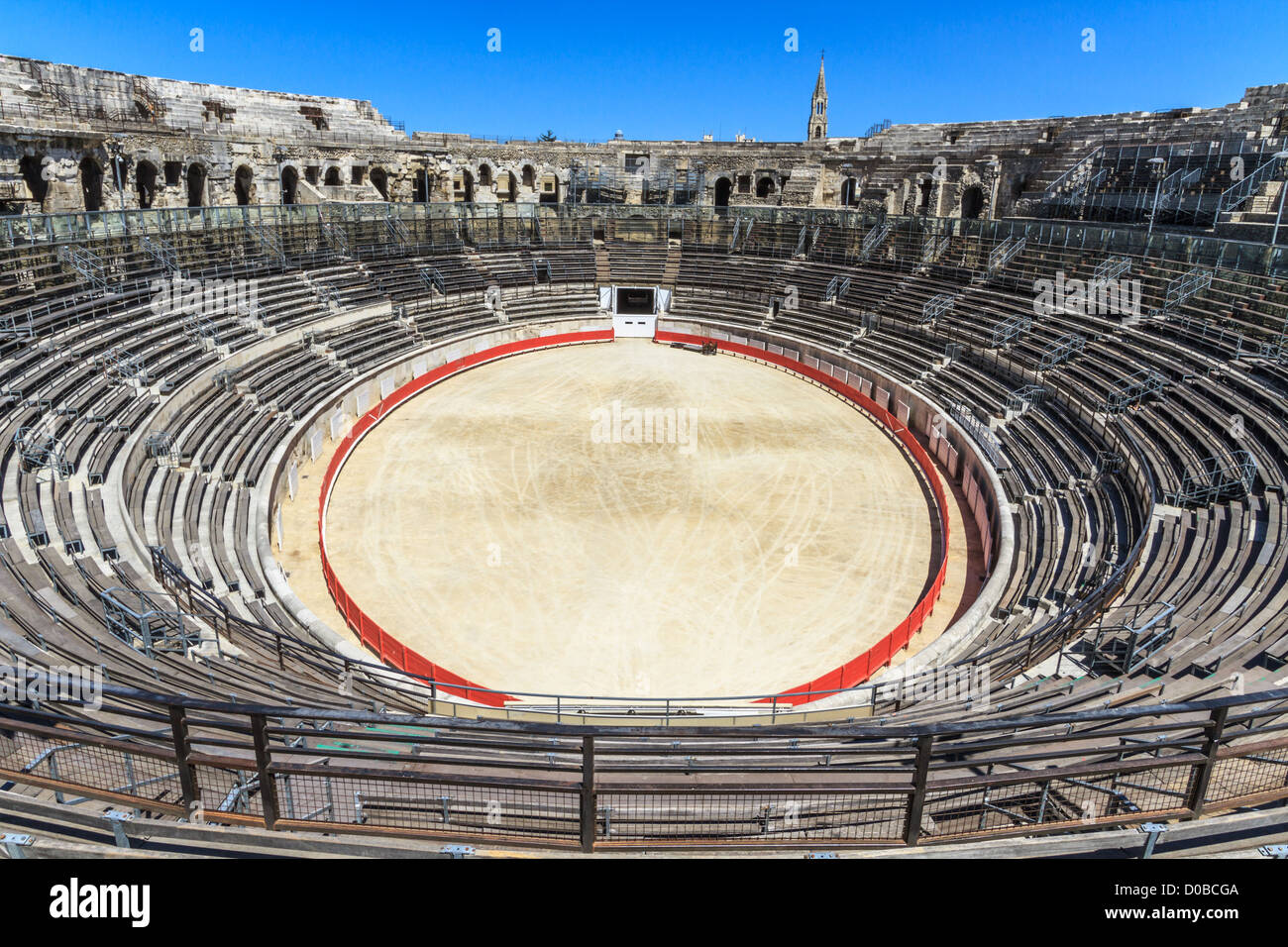 Bull fighting Arena Nîmes (amphithéâtre Romain), France Banque D'Images