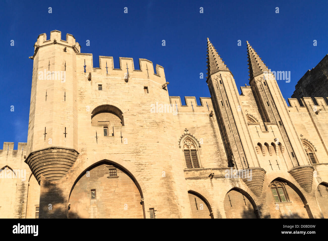 Avignon en Provence - Vue sur Palais des Papes Banque D'Images