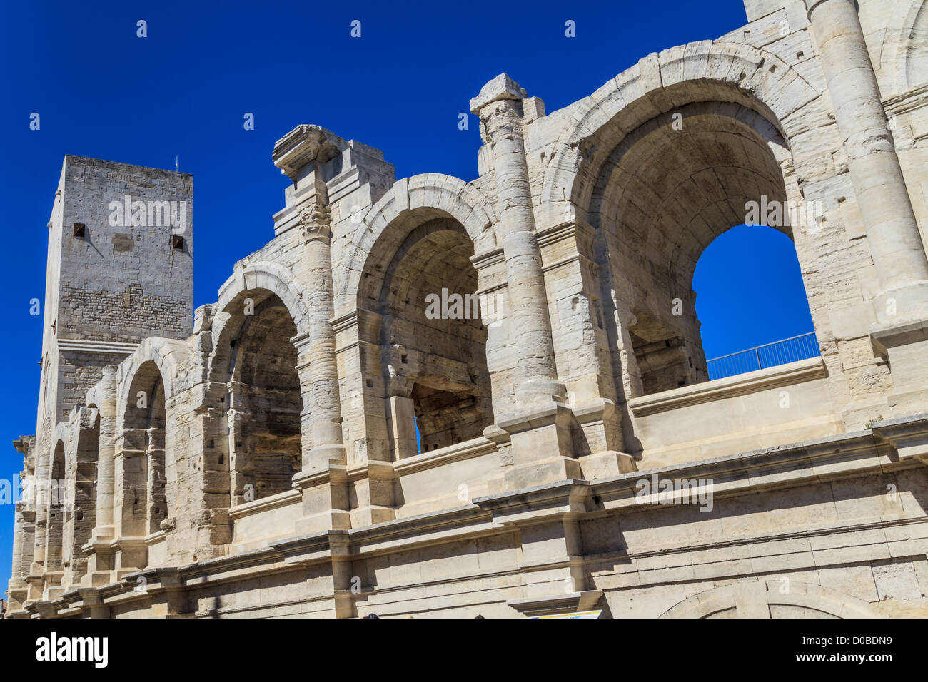 Arène romaine / Amphithéâtre dans Arles, Provence, France Banque D'Images