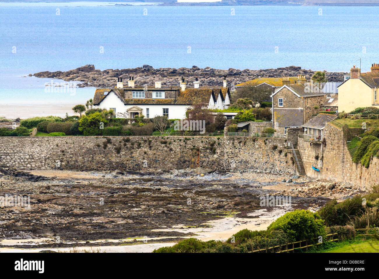 Vue sur le village de Marazion près de St Michael's Mount, Cornwall, UK Banque D'Images