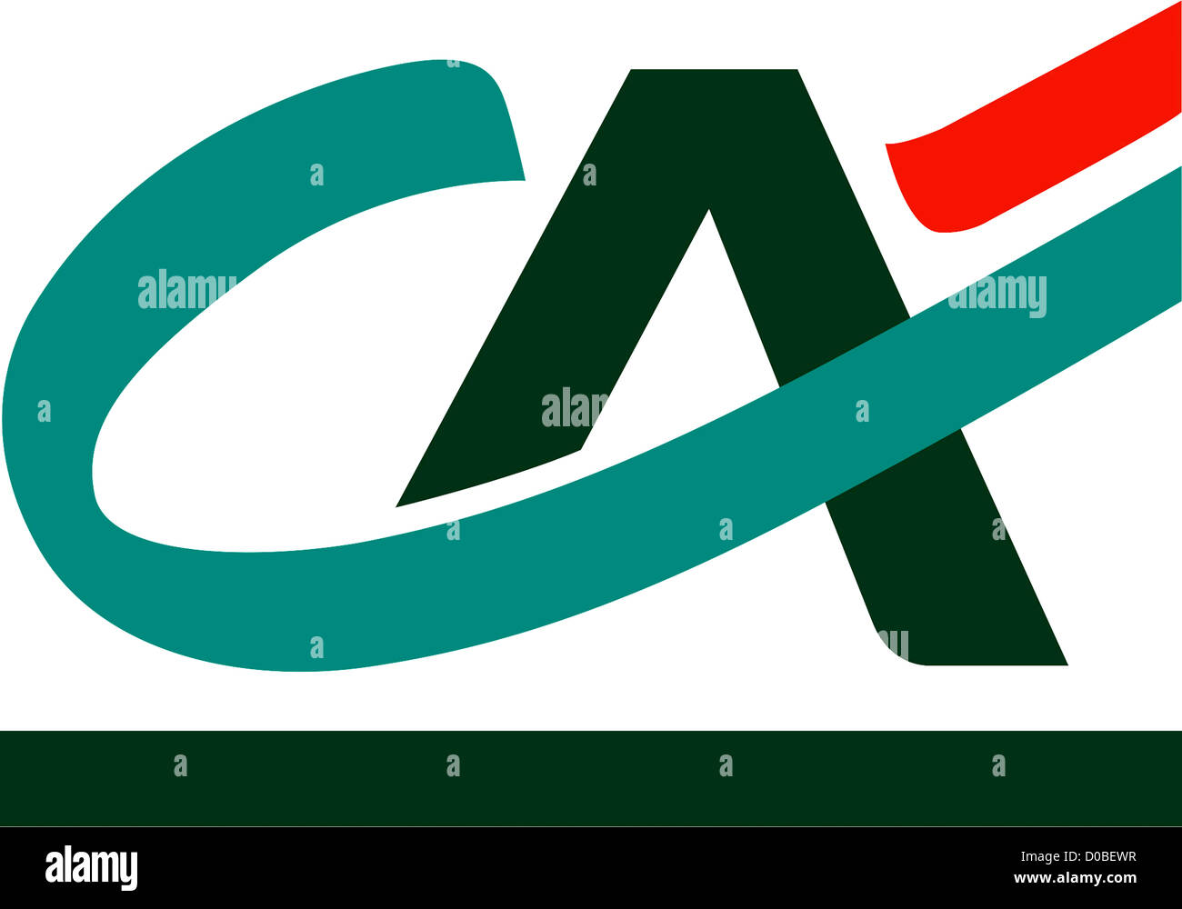 Logo du fournisseur de services financiers français Crédit Agricole CASA avec le siège à Paris. Banque D'Images