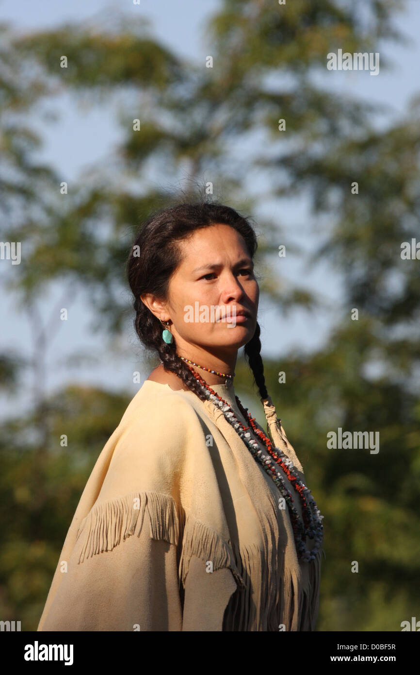 Un Native American Indian woman Banque D'Images