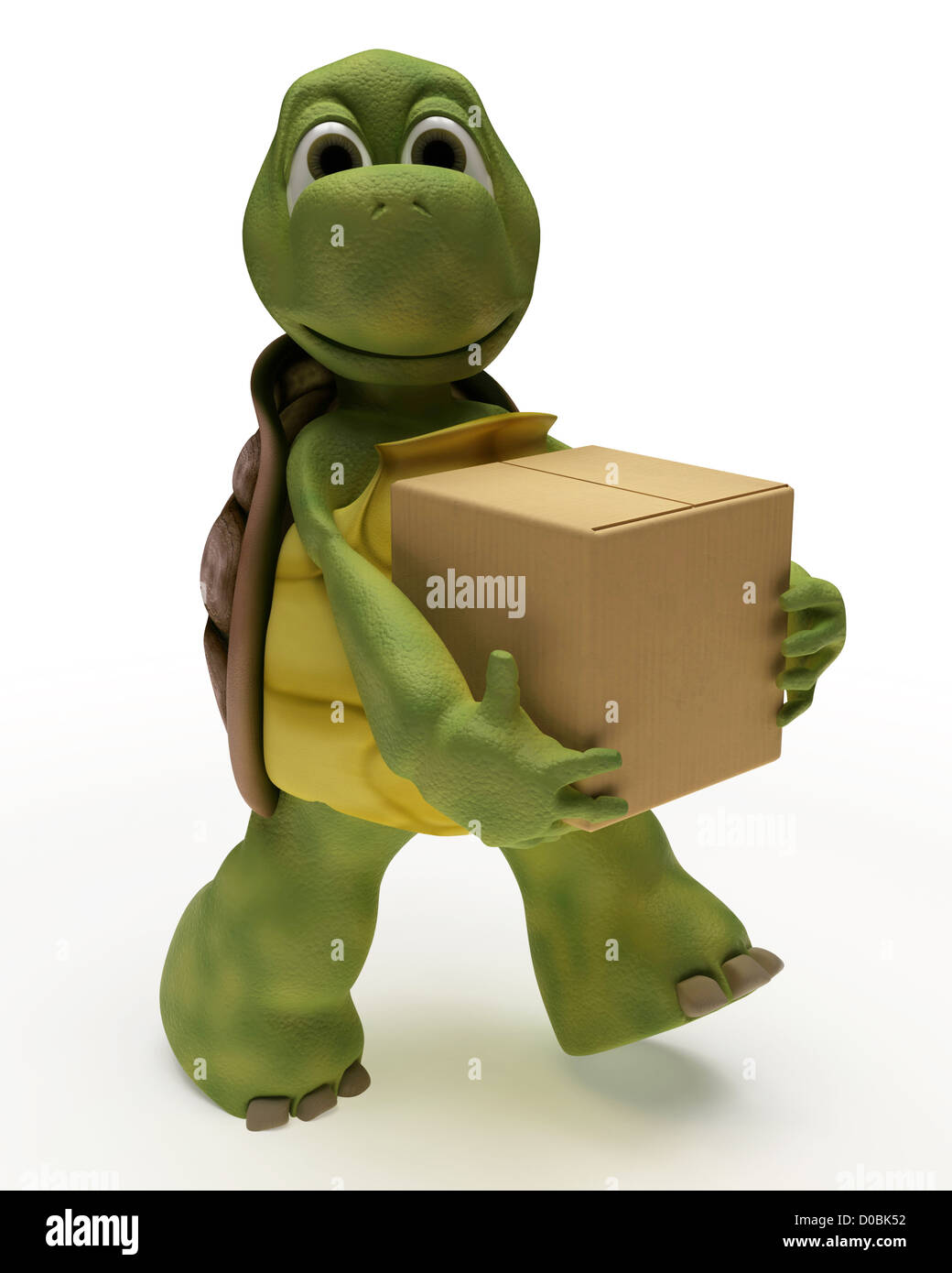 3D Render d'une tortue portant un fort Banque D'Images